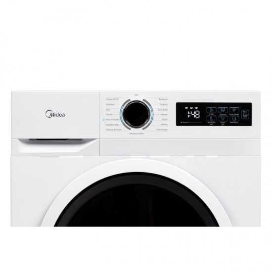 Midea MF110W70BA/W-GR Πλυντήριο Ρούχων 7kg 1200 ΣτροφώνΑΤΜΟΥ  ,BLDC Inverter μοτέρ,,15 προγράμματα & 6 λειτουργίες
