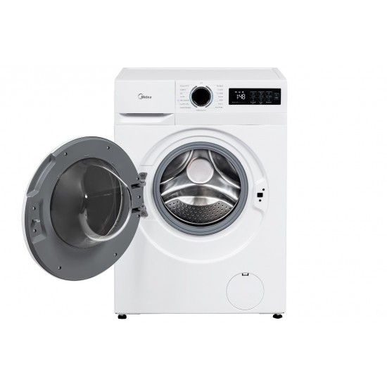 Midea MF110W100BA/W-GR Πλυντήριο Ρούχων 10kg με Τεχνολογία Ατμού 1400 Στροφών Health Guard ,BLDC Inverter μοτέρ