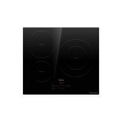 Midea MIH740T278K0 ,Εστία ΕΠΑΓΩΓΙΚΗ  Εντοιχιζόμενη (Χωρίς Πλαίσιο) Inverter Quattro (IGBT)  με slider & 9 επίπεδα ισχύος ,Ζώνες : 3/1 Dual