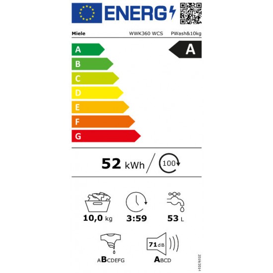 Miele WWK360 WCS Πλυντήριο Ρούχων 10kg,WiFi ,Miele Home ,1400στροφες,Κινητήρας ProfiEco με Inverter Miele WWK360 WCS Πλυντήριο Ρούχων 10kg,WiFi ,Miele Home ,1400στροφες,Κινητήρας ProfiEco με Inverter