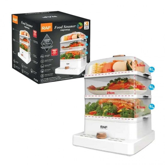 Raf R-5238 Ατμομάγειρας με 3 Επίπεδα Μαγειρέματος 12lt