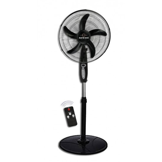 Newest FS-40R Ανεμιστήρας Ορθοστάτης 60W Διαμέτρου 40cm με Τηλεχειριστήριο Μαύρος 