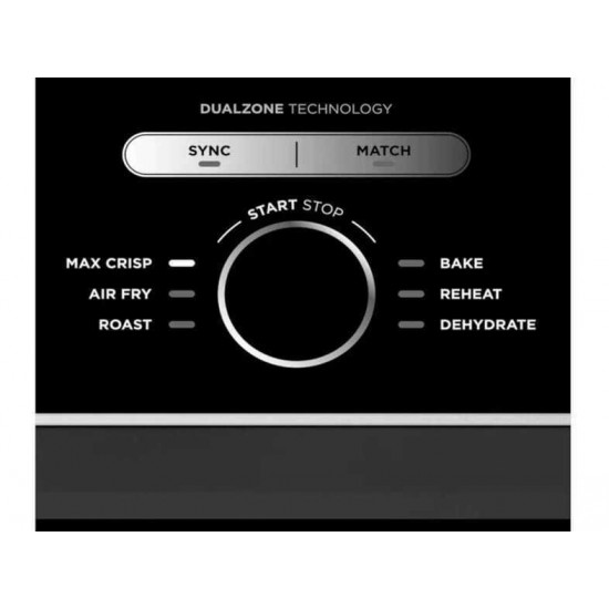 Ninja AF400EU Foodi Max Dual Zone Φριτέζα Αέρος με Διπλό Αποσπώμενο Κάδο 9.5lt Μαύρη