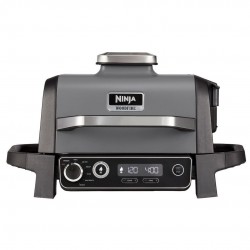 Ninja Woodfire  OG701EU Ηλεκτρική Ψησταριά Σχάρας 2400W με Καπάκι και Ρυθμιζόμενο Θερμοστάτη 28x37cm OG701EU,7 προγράμματα,μπάρμπεκιου εξωτερικού χώρου
