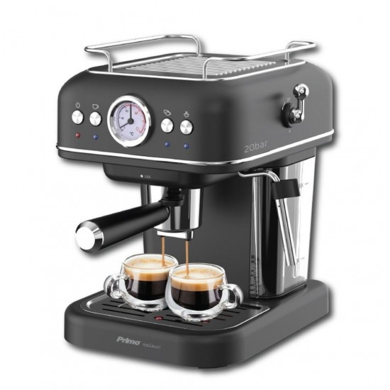 Primo PREM-40444 Μηχανή Espresso 1050W Πίεσης 20bar Μαύρη-Chrome Primo PREM-40444 Μηχανή Espresso 1050W Πίεσης 20bar Μαύρη-Chrome
