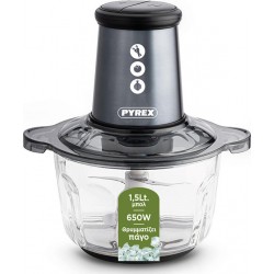 Pyrex SΒ-224 Πολυκόπτης Multi 650W με Δοχείο 1.5lt,  4 ανοξείδωτα μαχαίρα Pyrex SΒ-224 Πολυκόπτης Multi 650W με Δοχείο 1.5lt,  4 ανοξείδωτα μαχαίρα