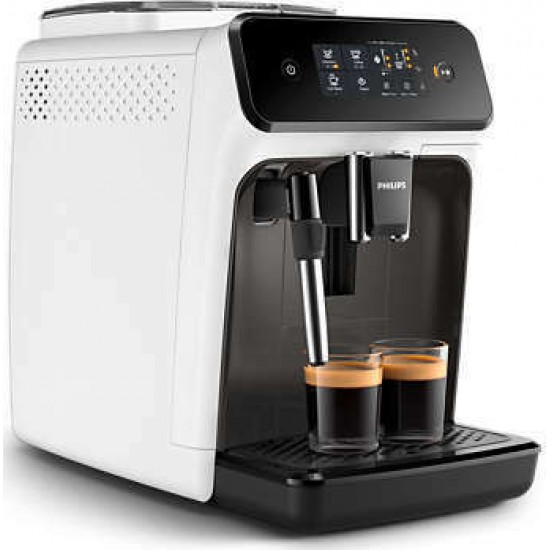 Philips EP1223/00 Αυτόματη Μηχανή Espresso 1500W 15bar με Μύλο ,Espresso/Καφές/Ζεστό νερό.,Black/White