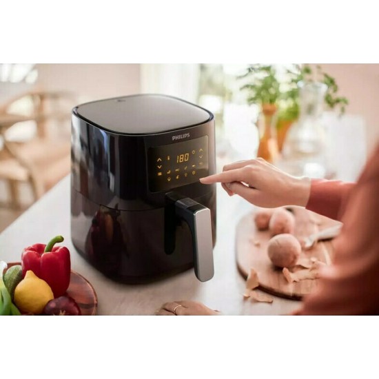 Philips HD9252/70 Φριτέζα Αέρος με Αποσπώμενο Κάδο 4.1lt Μαύρη,Rapid Air ,QuickClean,1400 W