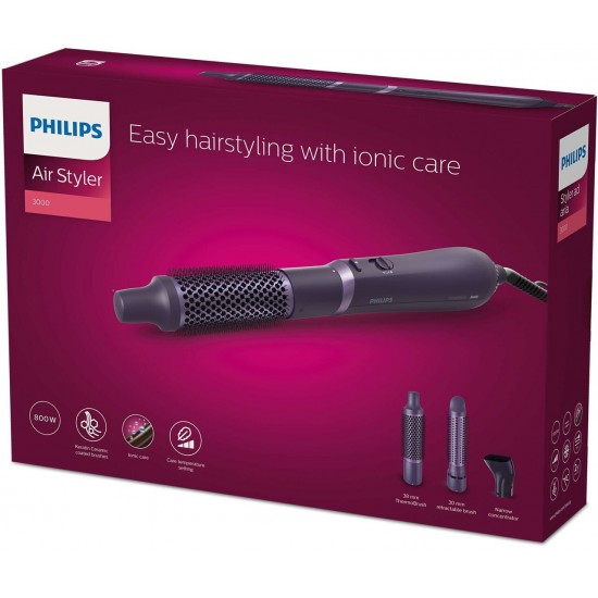 Philips BHA305/00 Ηλεκτρική Βούρτσα Μαλλιών Κεραμική για Ίσιωμα & Μπούκλες με Αέρα