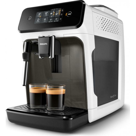 Philips EP1223/00 Αυτόματη Μηχανή Espresso 1500W 15bar με Μύλο ,Espresso/Καφές/Ζεστό νερό.,Black/White