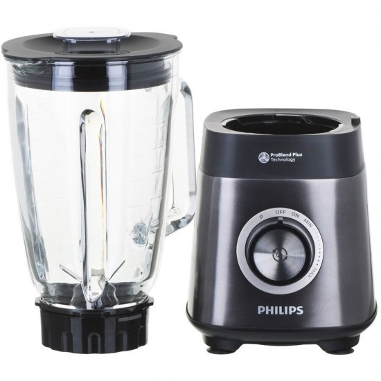 Philips HR3040/00 Μπλέντερ για Smoothies με Γυάλινη Κανάτα 2lt 1200W Μαύρο Philips HR3040/00 Μπλέντερ για Smoothies με Γυάλινη Κανάτα 2lt 1200W Μαύρο