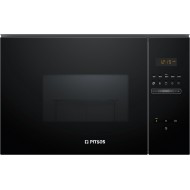 Pitsos PG30W75X2 Εντοιχιζόμενος Φούρνος Μικροκυμάτων με Grill 25lt Μαύρος 