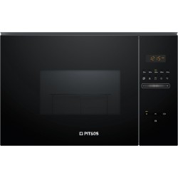 Pitsos PG30W75X2 Εντοιχιζόμενος Φούρνος Μικροκυμάτων με Grill 25lt Μαύρος 