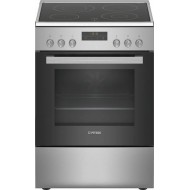 Pitsos PHN039350 Κουζίνα ΙΝΟΧ(66lt) με Κεραμικές Εστίες ,βυθιζομενοι,Π60εκ.