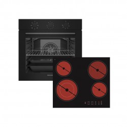 Princess FN25200B + PS 55500 Σετ Φούρνος 70lt με Κεραμικές Εστίες ,λειτουργιών 7,καθαρισμός ατμού