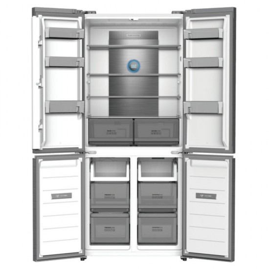 Princess 4DE476PAR Ψυγείο Ντουλάπα 463lt Full No Frost Υ192xΠ83.5xΒ60cm Inox