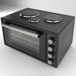 Princess MOV45L Ηλεκτρικό Φουρνάκι 45lt με 3 Εστίες και Grill ,(M) Ισχύς: 2.950W ,Λειτουργία θερμού αέρα,Λειτουργιών Ψησίματος: 6