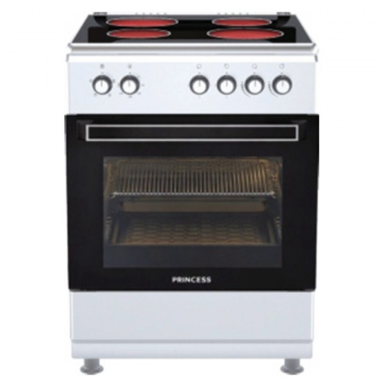 Princess FR8080W  Κουζίνα 72lt με 4 Κεραμικές Εστίες Π60εκ. ΛΕΥΚΗ ,Κλάση: A,,Τρόποι Ψησίματος: 7,με Turbo Air, κυκλική αντίσταση και Grill