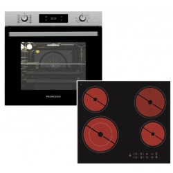 PRINCESS FN36000ΧPOP + PS 55500 Σετ Φούρνος Εστία ,Inox,72 L,Προγραμμάτων: 8