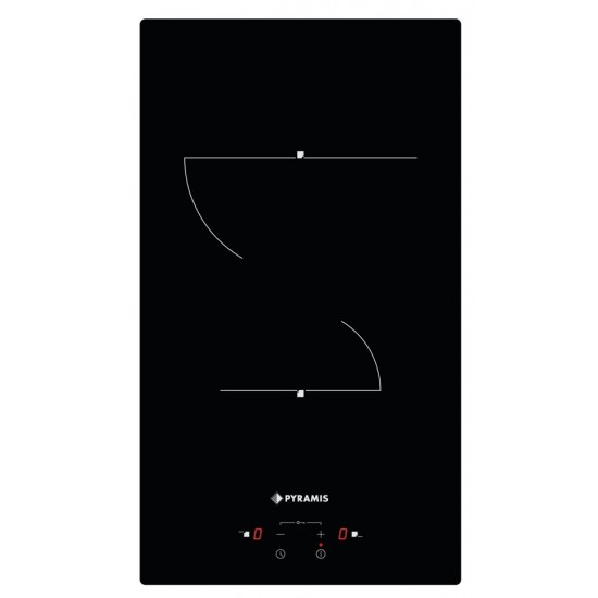 Pyramis PHC31210FMB Αυτόνομη Κεραμική Εστία Domino,2 Ζώνες highlights ∅18cm – 1800W, ∅14,5cm – 1200W