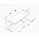 Pyramis PHC31210FMB Αυτόνομη Κεραμική Εστία Domino,2 Ζώνες highlights ∅18cm – 1800W, ∅14,5cm – 1200W