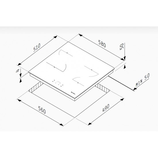 Pyramis PHC61430FMB Κεραμική Εστία Αυτόνομη με Λειτουργία Κλειδώματος 58×51εκ. Pyramis PHC61430FMB Κεραμική Εστία Αυτόνομη με Λειτουργία Κλειδώματος 58×51εκ.