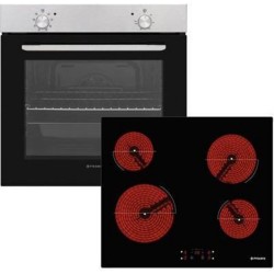 Pyramis PO78010008SIX + PHC62430FMB Φούρνος 78lt με Κεραμικές Εστίες Π60cm Inox