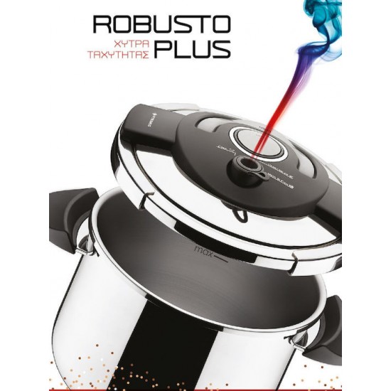 Pyramis Robusto Plus 014010201 6lt Χύτρα Ταχύτητος