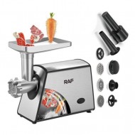 Raf  R-3378  INOX Κρεατομηχανη ρευματος  2000w Kόφτης Λαχανικών / Φρούτων 2000W 3 μεταλλικοι δισκοι για διαφορετικο αλεσμα