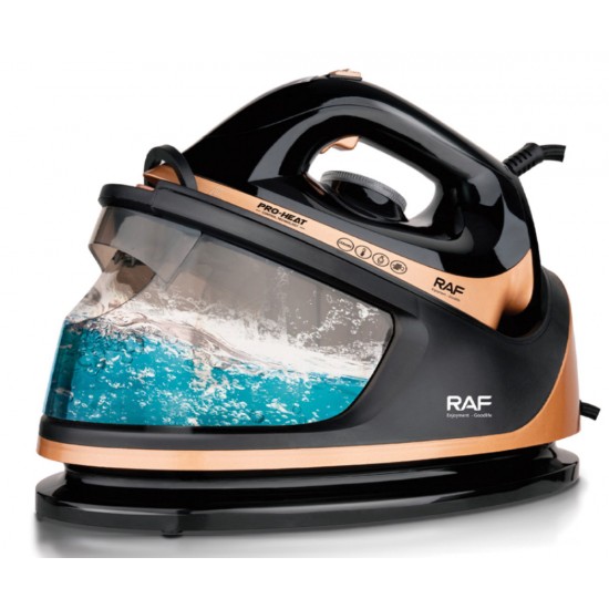 RAF R-1352,Σίδερο ατμού με boiler 2600W,1,2lt,,πιεση 3,5 bars,120gr/min κεραμικη πλακα