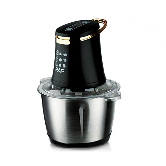 RAF  R-7034 Πολυκόπτης - Μούλτι ,INOX,1000w χωρητικότητα 2lt, 2 σετ λεπίδων