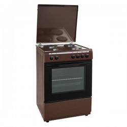 Robin BT-64B Κουζίνα εμαγιέ καφέ (65lt) Φούρνος multifunction με κυκλική αντίσταση,A 60cm