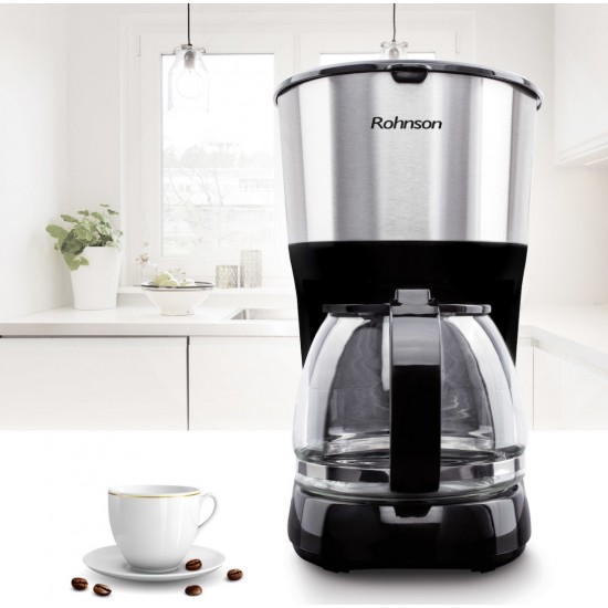 Rohnson R-991 Silver Καφετιέρα Φίλτρου  1.25L