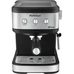 Rohnson R-987 Μηχανή Espresso 850W Πίεσης 20bar Ασημί  