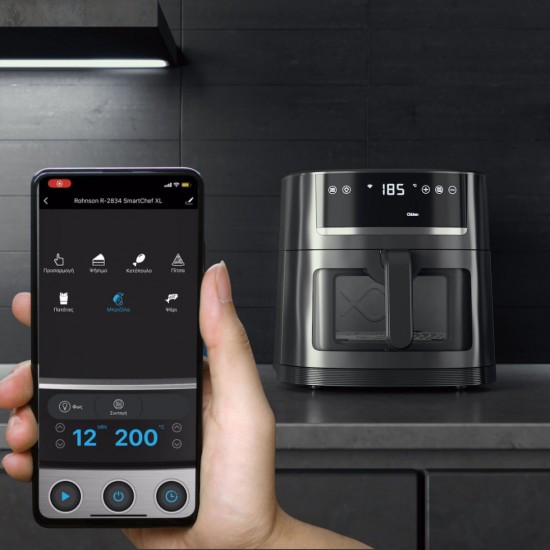 Rohnson SmartChef XL R-2834 Φριτέζα Αέρος,1800W,κάδος 8 λίτρων,τεχνολογία Air Fryer μέσω Rohnson Link,3D Ενιαίο σύστημα θέρμανσης 360o Rohnson SmartChef XL R-2834 Φριτέζα Αέρος,1800W,κάδος 8 λίτρων,τεχνολογία Air Fryer μέσω Rohnson Link,3D Ενιαίο σύστημα θέρμανσης 360o