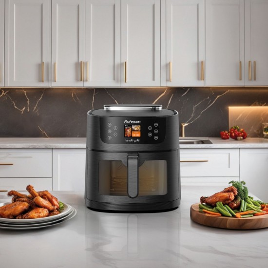 Rohnson R-2884 InnoFry AI Φριτέζα Αέρος,Air Fryer με Wi-Fi,Soft Cooking ,1800W,30 Προγράμματα