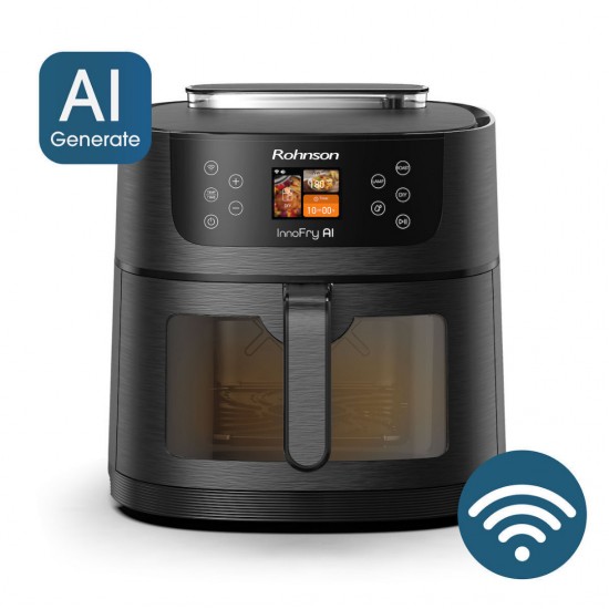 Rohnson R-2884 InnoFry AI Φριτέζα Αέρος,Air Fryer με Wi-Fi,Soft Cooking ,1800W,30 Προγράμματα