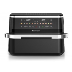 Rohnson Dual R-28019 Air Fryer 9lt με Διπλό Κάδο ,SINGLE OR DUAL COOK