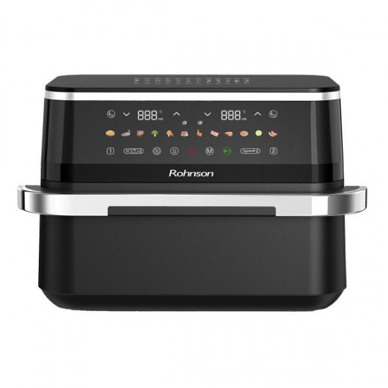 Rohnson Dual R-28019 Air Fryer 9lt με Διπλό Κάδο ,SINGLE OR DUAL COOK