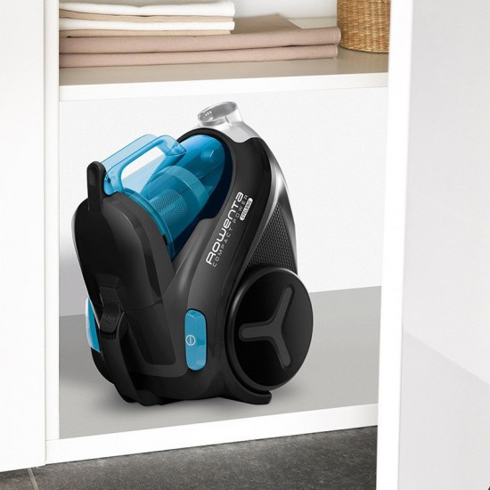 Rowenta RO3731 Compact Power Cyclonic Ηλεκτρική Σκούπα 750W με Κάδο 1.5lt Μπλε ,ειδικό εξάρτημα για τις τρίχες κατοικίδιων.
