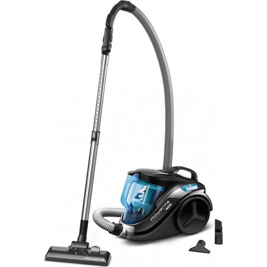 Rowenta RO3731 Compact Power Cyclonic Ηλεκτρική Σκούπα 750W με Κάδο 1.5lt Μπλε ,ειδικό εξάρτημα για τις τρίχες κατοικίδιων.