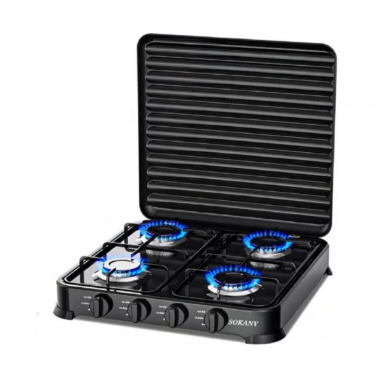 Sokany SK-6004 ,Εστία Υγραερίου  4 εστίες  Περιστροφικοί διακόπτες  ισχύς: 8800 W