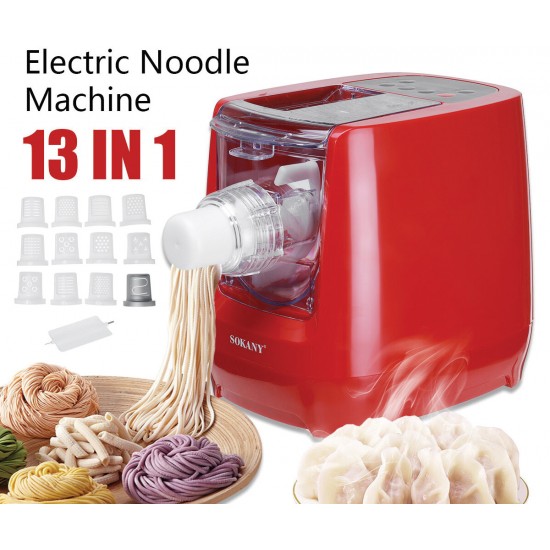 SOKANY SK-1776 ,Ηλεκτρική Μηχανή Φύλλου/Ζυμαρικών,260 W,13 καλούπια για ζυμαρικά,10 κιλά/ώρα