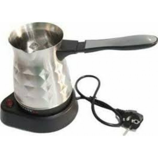 Sokany SK-213 Ηλεκτρικό Μπρίκι 600w   ΙΝΟΧ με μαυρο χρωμα , 400ml,ΣΠΑΣΤΟ ΧΕΡΟΥΛΙ αποσπωμενη βαση