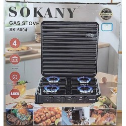 Sokany SK-6004 Επιτραπέζια Εστία Υγραερίου με 4 Εστίες ,8,8kw , διαστ.26χ11Χ12cm 