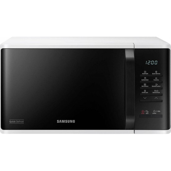 Samsung MS23K3513AW Φούρνος Μικροκυμάτων 800W, 23lt,Ψηφιακός,Ceramic Inside