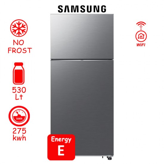 Samsung RT53DG7A14S9EF Δίπορτο Ψυγείο 530lt INOX,Full No Frost Υ185.5xΠ79xΒ72.5cm ,Twin Cooling Plus, SmartThings AI Energy Mode,