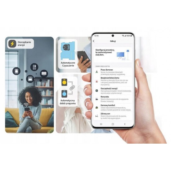 Samsung WD90DB7B85GWU4 Πλυντήριο Στεγνωτήριο Ρούχων 9kg/6kg Ατμού 1400 Στροφές,AI Control / AI Energy / Air Wash / Less Microfiber / Τεχνολογία Eco Bubble