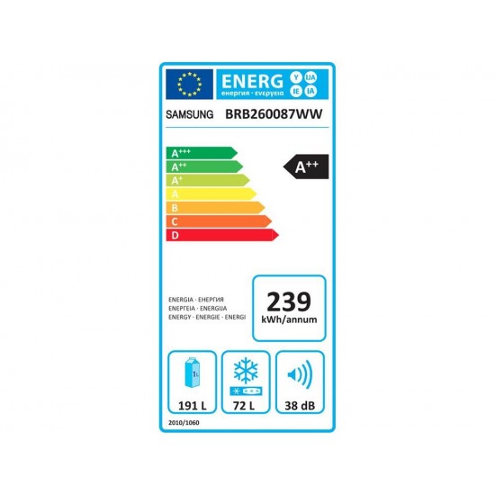 Samsung BRB260087WW Εντοιχιζόμενος Ψυγειοκαταψύκτης (390lt) NoFrost (177.5x54) Samsung BRB260087WW Εντοιχιζόμενος Ψυγειοκαταψύκτης (390lt) NoFrost (177.5x54)