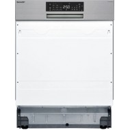 Sharp QW-NA24S42DI-EE Εντοιχιζόμενο Πλυντήριο Πιάτων για 15 Σερβίτσια Π59.8xY82εκ. Λευκό
